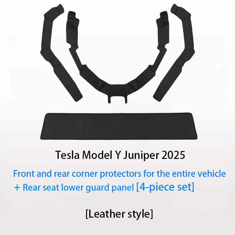 For Tesla Model Y Juniper 2025 Nappa Leather Front and rear Under seat corner protectors vehicle  Car Interior Accessories