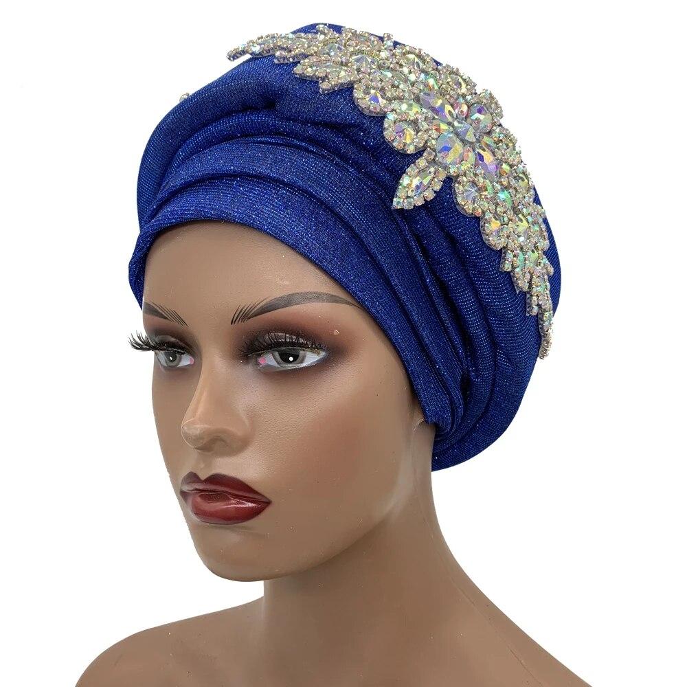 Luxury Rhinestone Turban Hat for Women