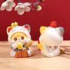 Cute Fortune Cat Figurine Resin Crafts Mini Cat Sculpture  Party Supplies
