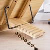 Wood Textbook Book Stand 6 Angles Adjustable Book Holder with Metal Page Clips for Music Scores Cook Recipe Tablet