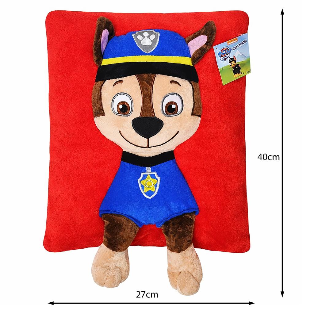 Paw Patrol Pillow Plush Chase Raised 3D Stuffed Animal 40 Cm Soft