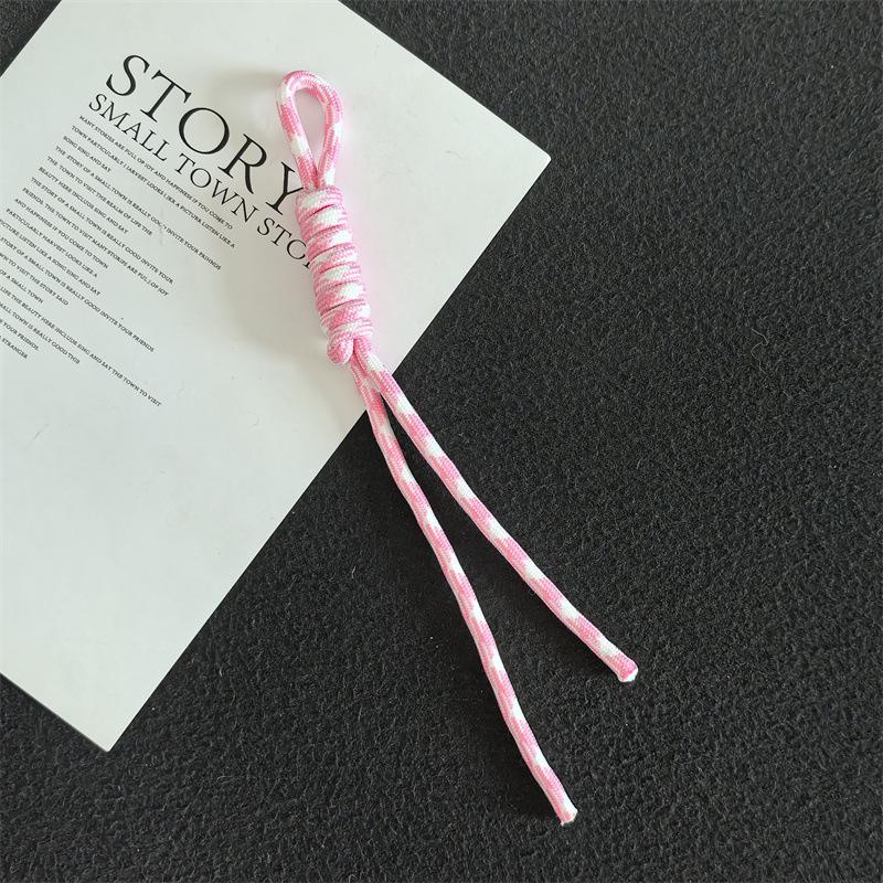 Colorful Trendy Miu Style Polyester/Nylon Braided Rope Pendant with Knotting for Bags