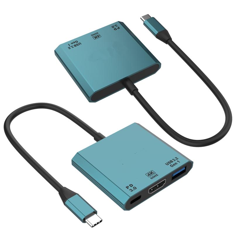 

Screen Sharing Multi-function Docking Station Splitter Adapter HDMI-compatible Video capture card 3In1 USB-C to HDMI Adapter Splitter Adapter usb hub