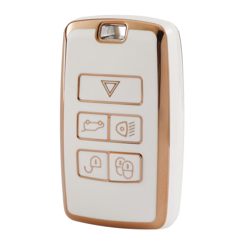 Land Rover Key Case for Range Rover, Sport, Evoque, Discovery 4, Defender 110, Velar, Freelander - 5 Shell Buckle