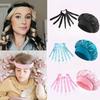 2-Pack Long Hair Curling Headband, Satin No-Heat Curling Iron with Adjustable Straps, Extra Large Satin Sleeping Cap