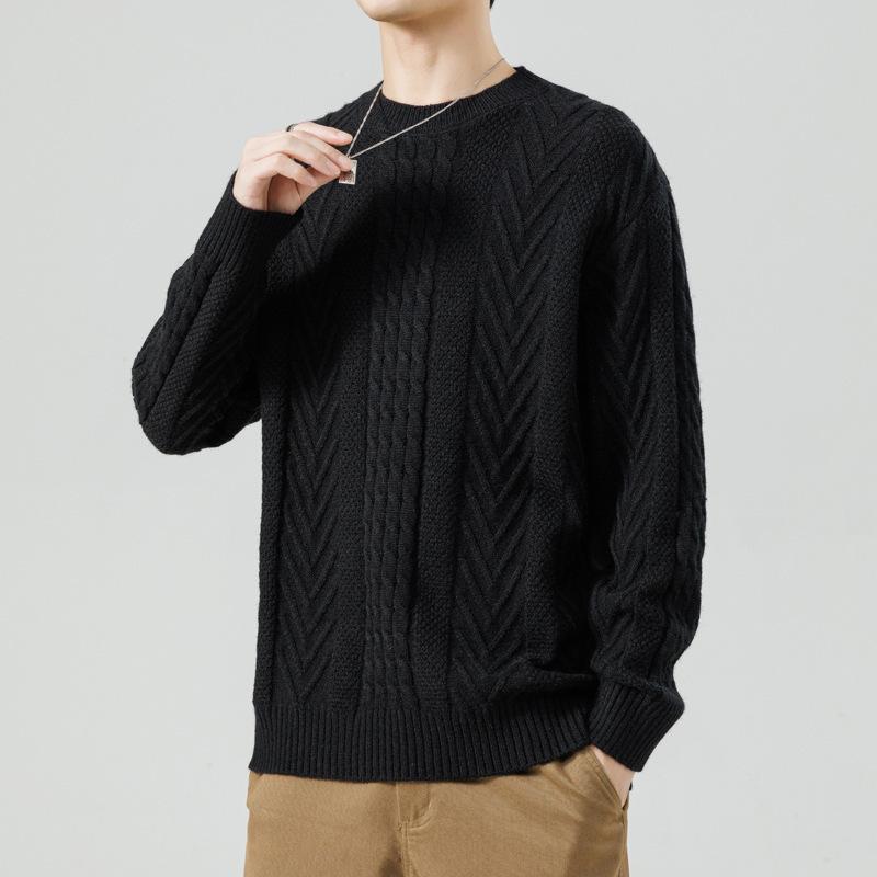 Hot Sale, Direct Supply, Autumn and Winter New Casual Crew Neck Sweater Bottom Knitted Sweater Large Size Loose Sweater