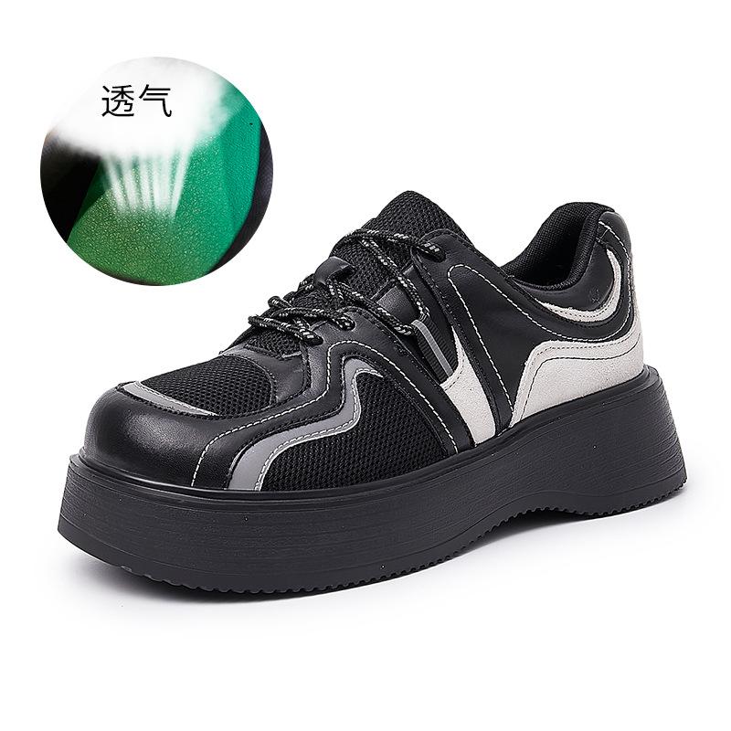 

Женская обувь из натуральной кожи 2025 весна новая женская универсальная одинарная обувь платформа белая обувь женская повседневная обувь женщины 40