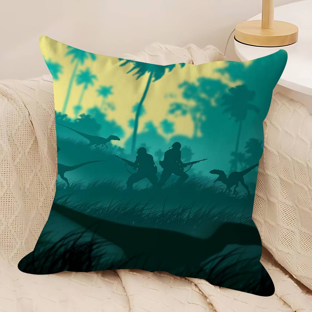 

J-Jurassk Park Personalized Picture Text Home Decorative Pillows Household Gifts 45x45cm 12x12Inch