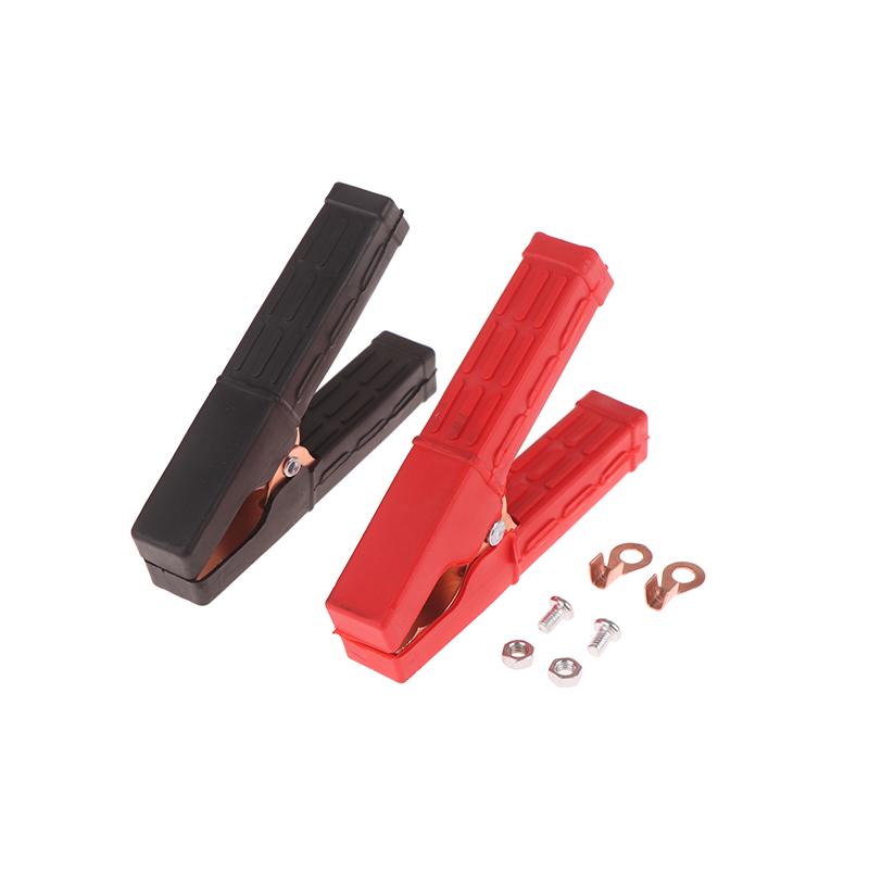 1 Pair Plastic Handle Test Alligator Clip For Electric Project 100-300A Electrical Crocodile Alligator Battery Insulated Clip