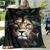 3D Lion Printed Blanket Picnic blanket blankets for beds Flange Warm blanket Home travel blankets bed linings birthday gift