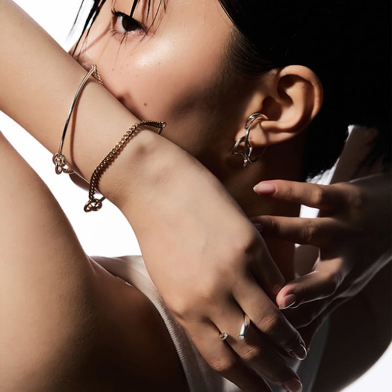 

Hustad HUSTAD 187 Mid Twin Gold Bracelet_925 Silver / 14k Gold Mid Twin Bracelet gold Men