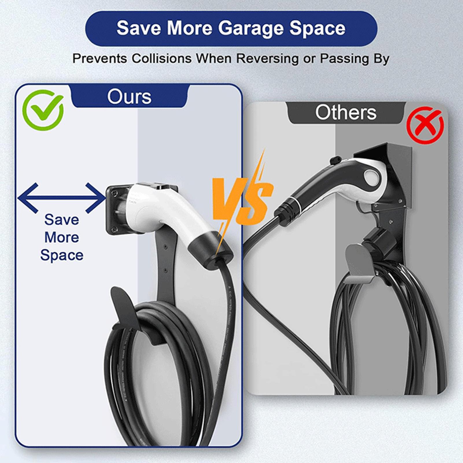 EV Charger Holder Wall Mount Stainless Steel Wall Mount Organizer EV Charger Stand For Home Camping Daily Adventure Vehicle Road