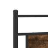 Metal Bed Frame Without Mattress Smoked Oak Finish 193 X 201 Cm