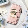 Work Hard Proud Printed Long Wallet Fashion Portable Functional PU Card Holder Daily Purse