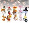 Halloween Pendant 3D Soft Plush Ghost Crochet Kit Festive Holiday Pendant Decoration Whimsical Halloween Accessories