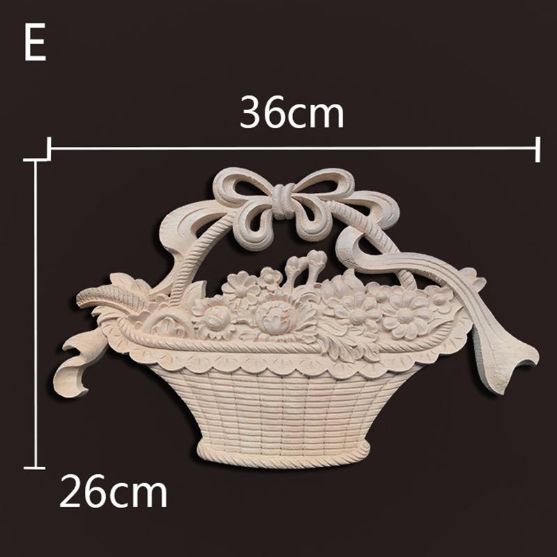 Europe Wood Appliques Onlays Decorative Wood Decals For Furniture Carving Decoration Wall Doors Cabinet Furniture Home Decor