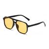 Men Double Bridge Aviator Sunglasses Korean Style Irregular Polygon Large Face Slimming Sun Glasses UV Protection Driving Outdoor Eyewear