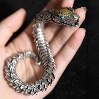 Einzigartige Handwerkskunst   Luxusarmband für Herren Originaldesign Hohe Qualität Hip-Hop-Stil Schlangenarmreifen Schmuck