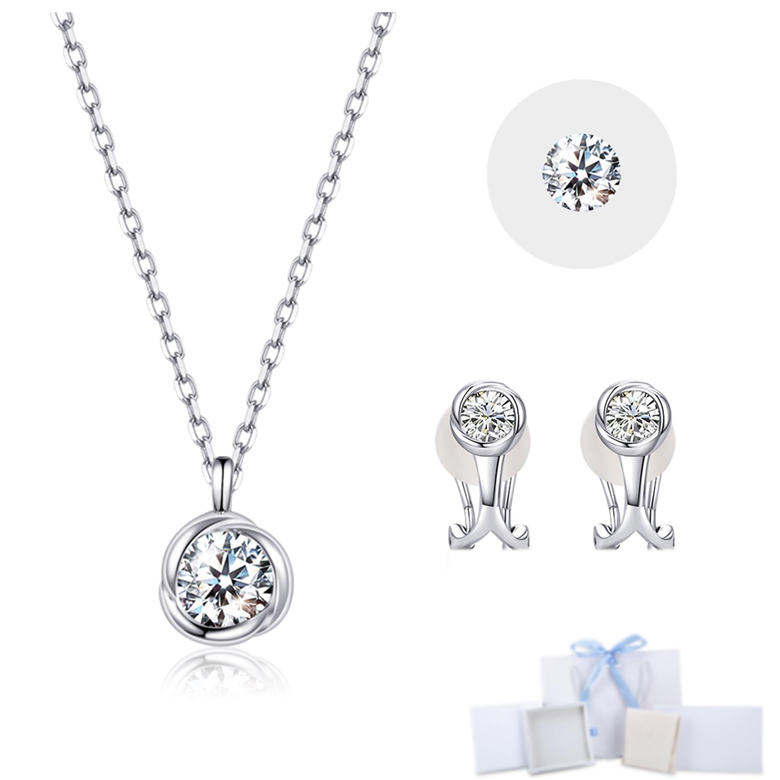 

комплект ожерелья и серег с кулоном из циркония 5А высшего качества, серебристый, ко Дню Святого Валентина, Дню рождения, Юбилею, популярный подарок для женщин, ювелирные изделия [Свободная птица]