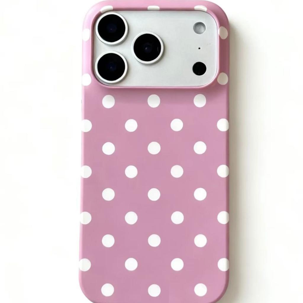 Creative Fashion Polka Dots Phone Case for iPhone 17 16 15 14 13 12 11 Pro Max X XS XR XSMax 7 8 Plus Air Glossy Film Hard PC