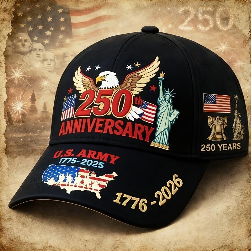 D Print Independence Day Commemorative Sunshade Baseball Cap Outdoor Cap Non-embroidered