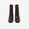 Besto Women's Square Toe Chunky Heel Mid-Calf Boots B2812DZ5