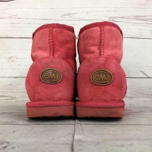 EMU Sheepskin Boots [24.0 / Red Purple] Stinger Micro Suede Finish(USED)