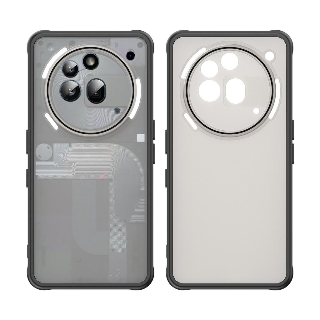 For Nothing Phone (3a) Pro Case Drop Proof Airbags Frosted Translucent PC+TPU Phone Back Cover