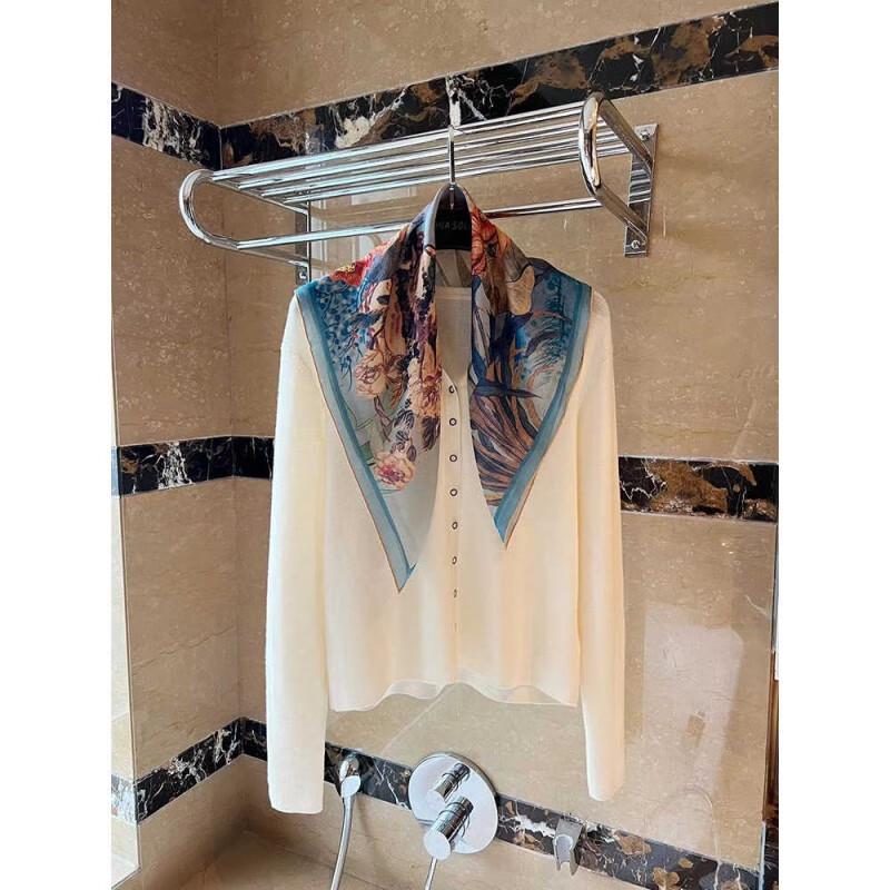 NINA SOLOR Summer Lotus Pond Botanical Silk Scarf