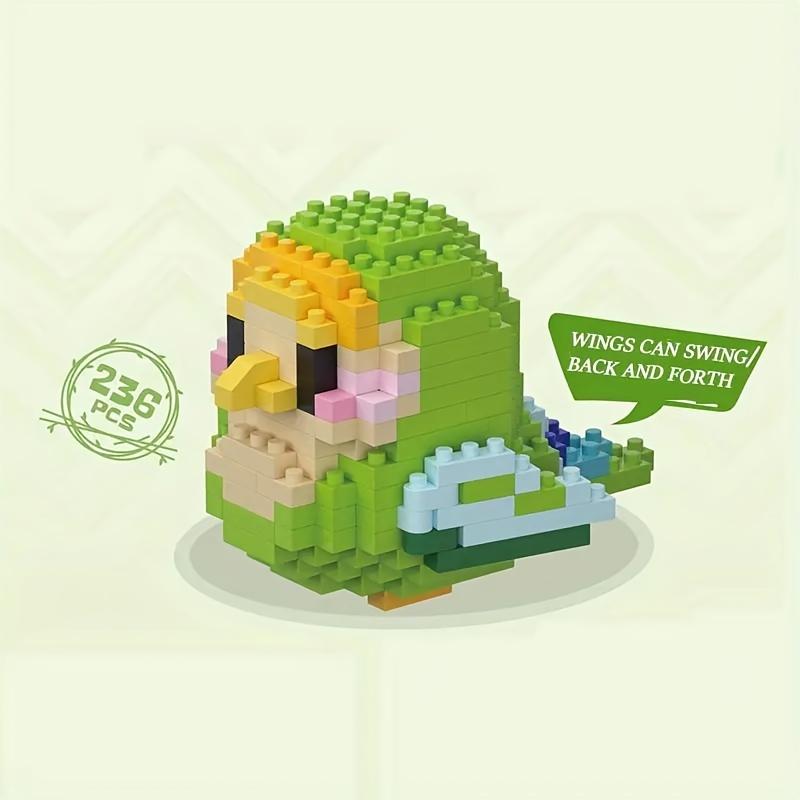 Creative DIY Cartoon Cute Birds, Parrots, Sparrows, Animal Building Blocks, Bird Assembly Model Toys, Home Decoration Gifts