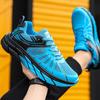 Large Size Four Seasons Couple Running Shoes Heightening Shoes Single Mesh Hollow Flyknit Breathable Casual Versatile Sports Shoes