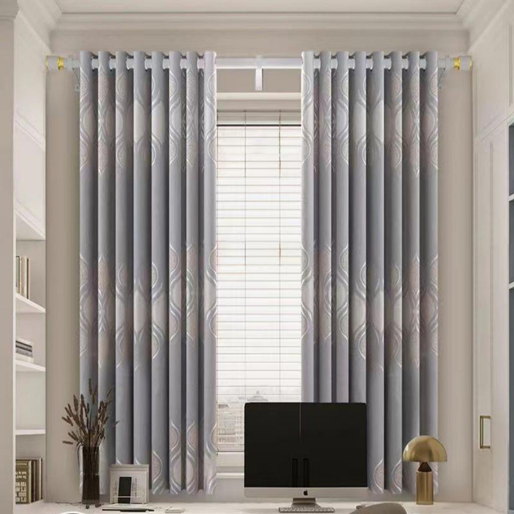 Jacquard Bamboo Leaves Full Blackout Curtains Boutique Curtains Window Screens