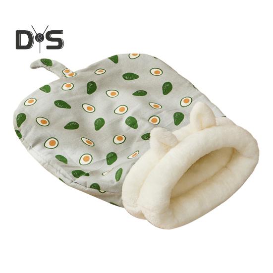 

Спальный мешок для кошек, живущих в помещении, 360-градусный теплый полузакрытый кошачий мешок, зимняя плюшевая кровать для домашних животных, пещера для кошек и собак светло-серый