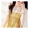 Navava Women ShirrIng Two In One thIn Short Sleeve Dress No741