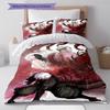 Anime Pattern Bedding Quilt Set Quilt Cover Pillowcase Home Decoration Birthday Gift (1 * Duvet Cover + 2 * Pillowcase, Without Core)