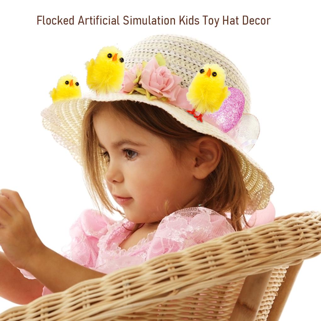 60 Pieces Easter Chick Mini Adorable Yellow Craft Portable Artificial Display Toys Gift Decoration Home Nursery Ornaments