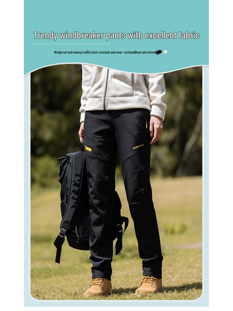 Damskie spodnie polarowe, wiatroodporne i wodoodporne na jesień/zimę do wędrówek i alpinizmu