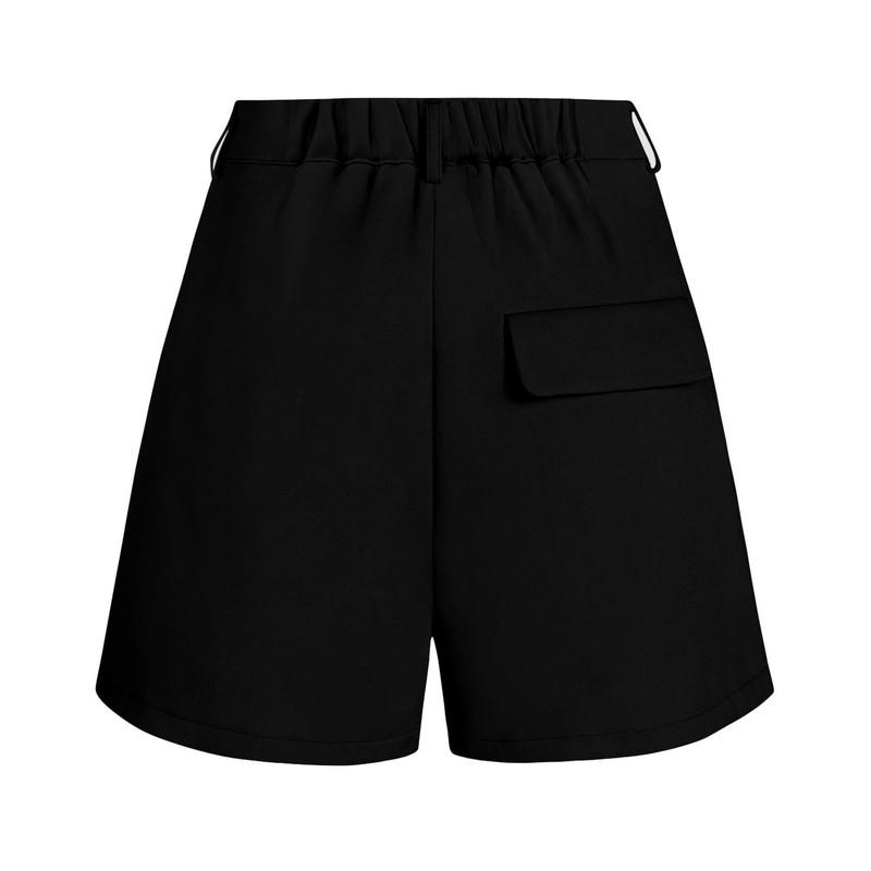 Pantaloni scurți pentru dama Pantaloni scurți casual cu talie înaltă, cu buzunare