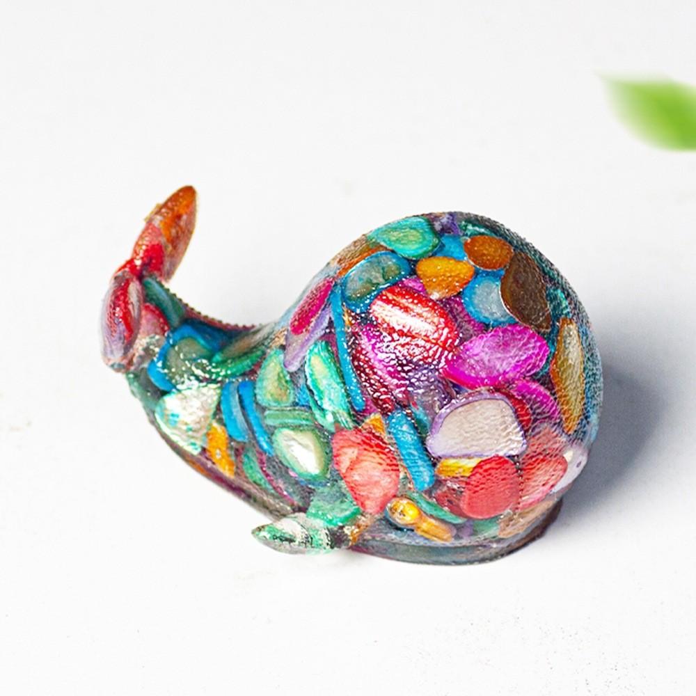 Whale Resin Car Decor With Crystal Waterdrop For Car Interior Gifts