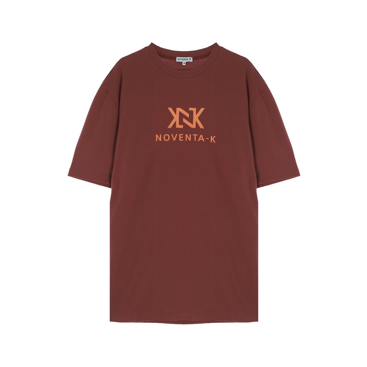 Nobenta K Oversized Round Short Sleeve T-Shirt Marsala 46 Size