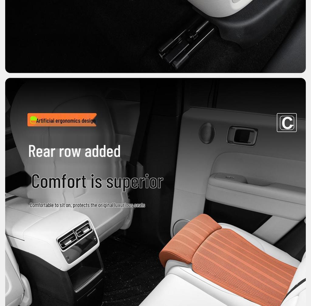 GM Perforated Cushion with Integrated Leg Rest for Car Interior Comfort