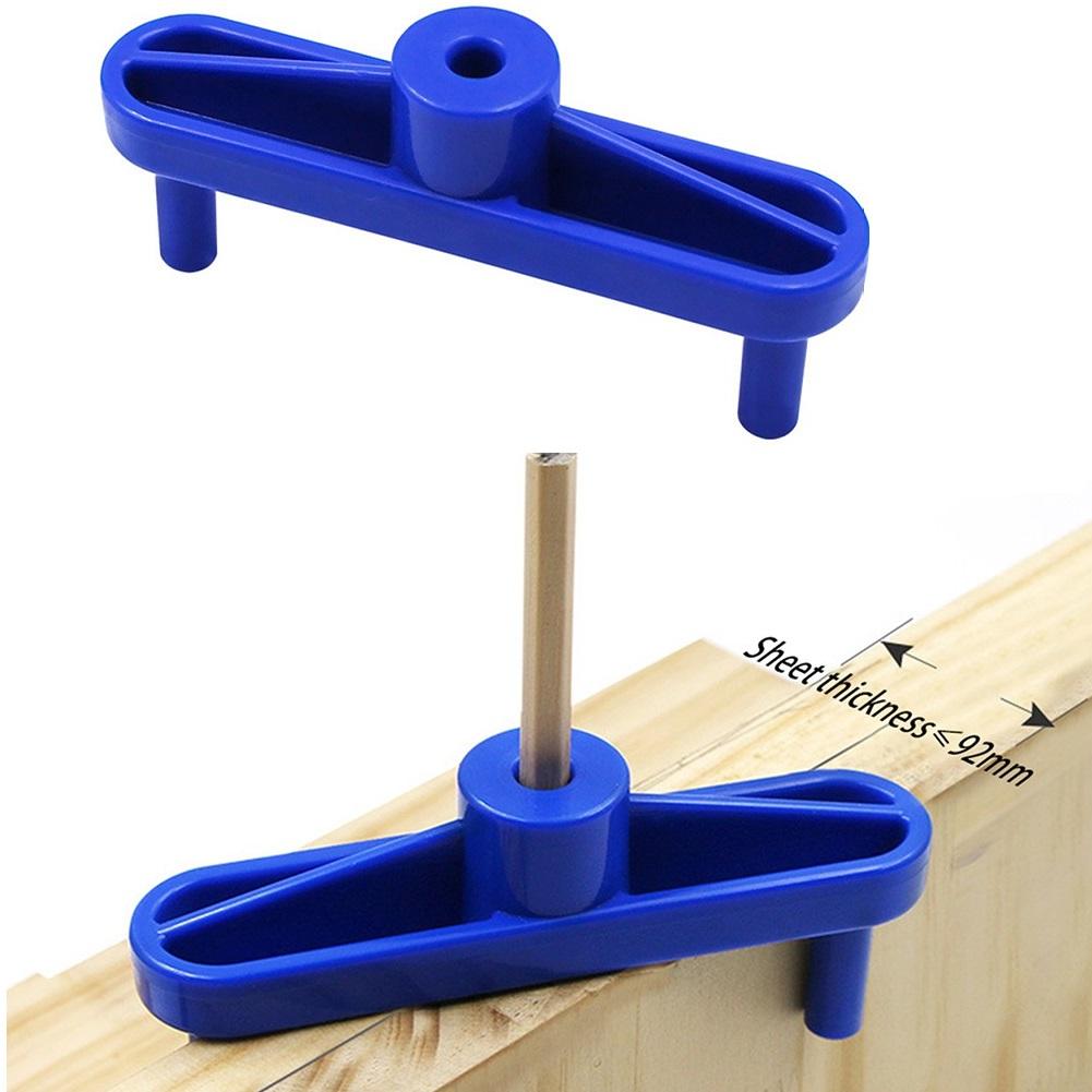 Center Gauge Drill Locator Blue Ruler Doweling Jig Wood Positioning Scribe Woodworking Marking Practical To Use