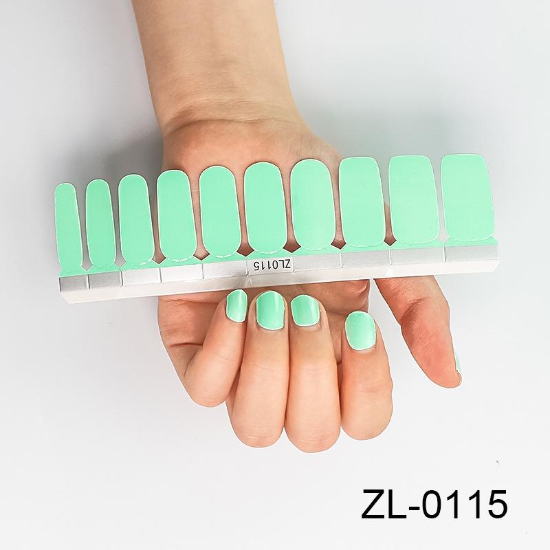 New 20 Nail Stickers Solid Color Nail Stickers Maternity Nail Stickers Fake Nails