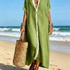 Women Dresses Summer Casual Short Sleeve Button Down Shirt Dresses 2026 Beach Cover Up