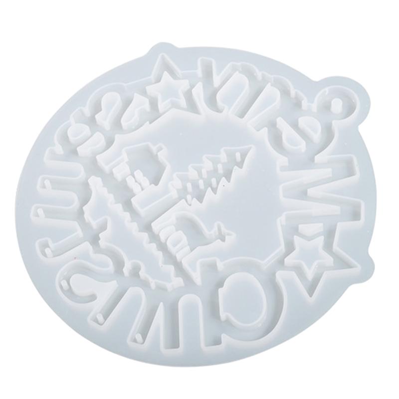 Diy Christmas Elk Snowflake Crystal Epoxy Mold Pendant Wall Hanging Curtain Wind Chime Mirror Surface Silicone Mold