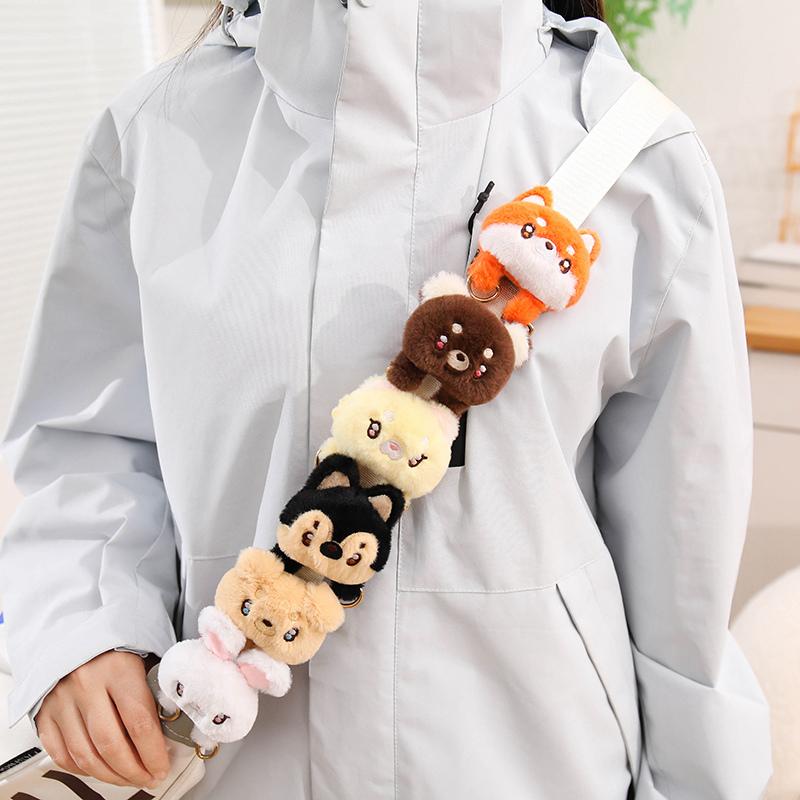 Adorably Animal Plush Toys Pendant Backpack Decoration Stuffed Doll Kawaii Decor Toys Earphone Case Coin Purse Kid Birthday Gift