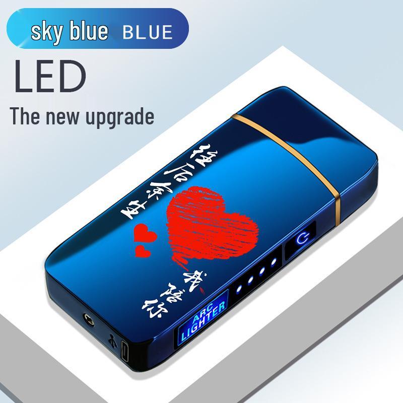 High-End USB Rechargeable Electronic Windproof Pulse Arc Lighter with Fingerprint Touch