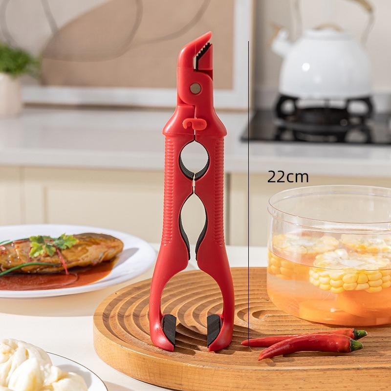 1PC Three-in-one Anti-skid Pliers Pot Clip Anti-scalding Clip Kitchen Silicone Bottle Opener Household Tools Household Goods