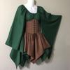 2024Wish Abito da Festa Rinascimentale Medievale da Donna a Maniche Lunghe Costume