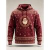 Christmas Hoodie 3D Print Loose Fit Long Sleeve Sweatshirt Men Women Youth Casual Winter Wear